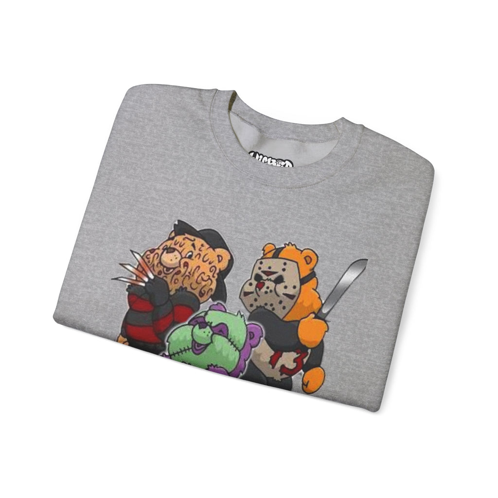 Scare bears Crewneck Sweatshirt, Fun Casualwear, Fall Fashion, Gift for Horror Fans, Cozy and Unique