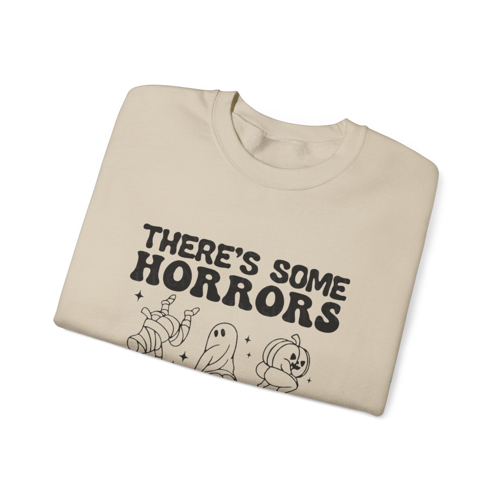 Horror-Themed Crewneck Sweatshirt, Cozy Unisex Pullovers for Halloween, Fall Fashion, Gift for Horror Fans, Halloween Costume