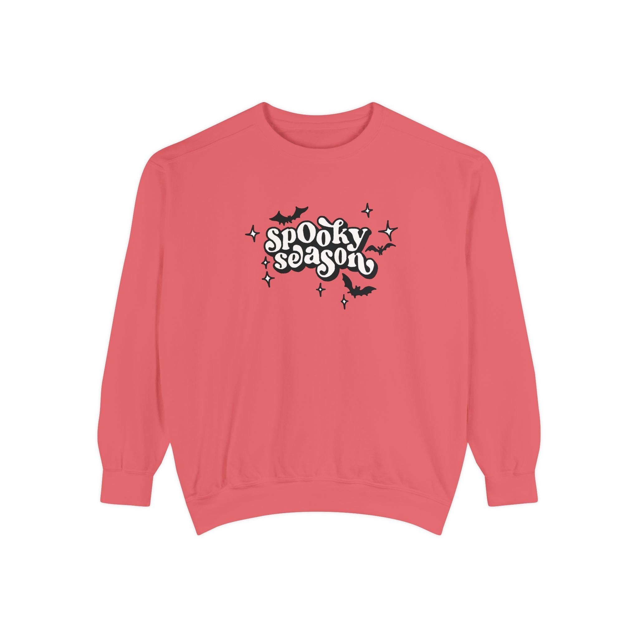 Spooky Season Sweatshirt - Unisex Garment-Dyed, Halloween Apparel, Cozy Fall Fashion, Wicked DBBAMZ Design, Perfect for October Celebrations