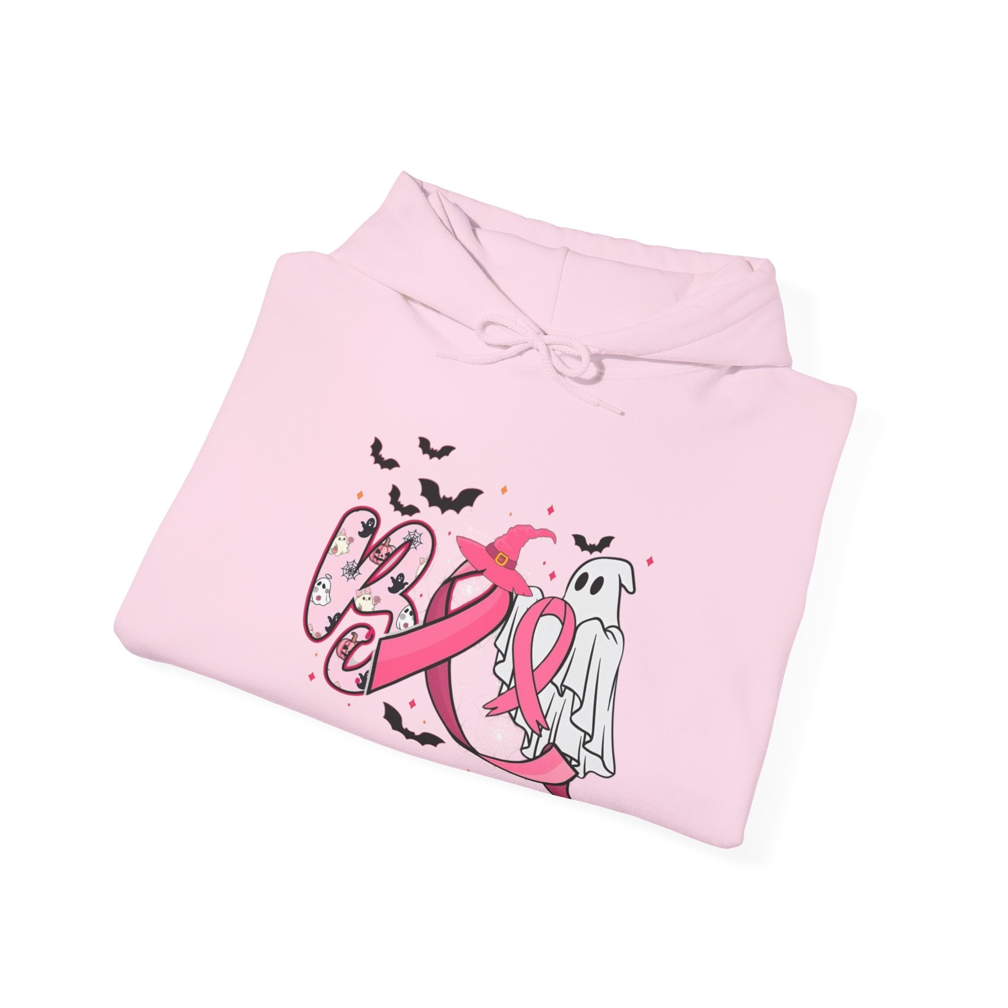 Pink Ribbon Halloween Hoodie, Unisex Sweatshirt, Breast Cancer Awareness, Halloween Costume, Cozy Gift, Fall Apparel
