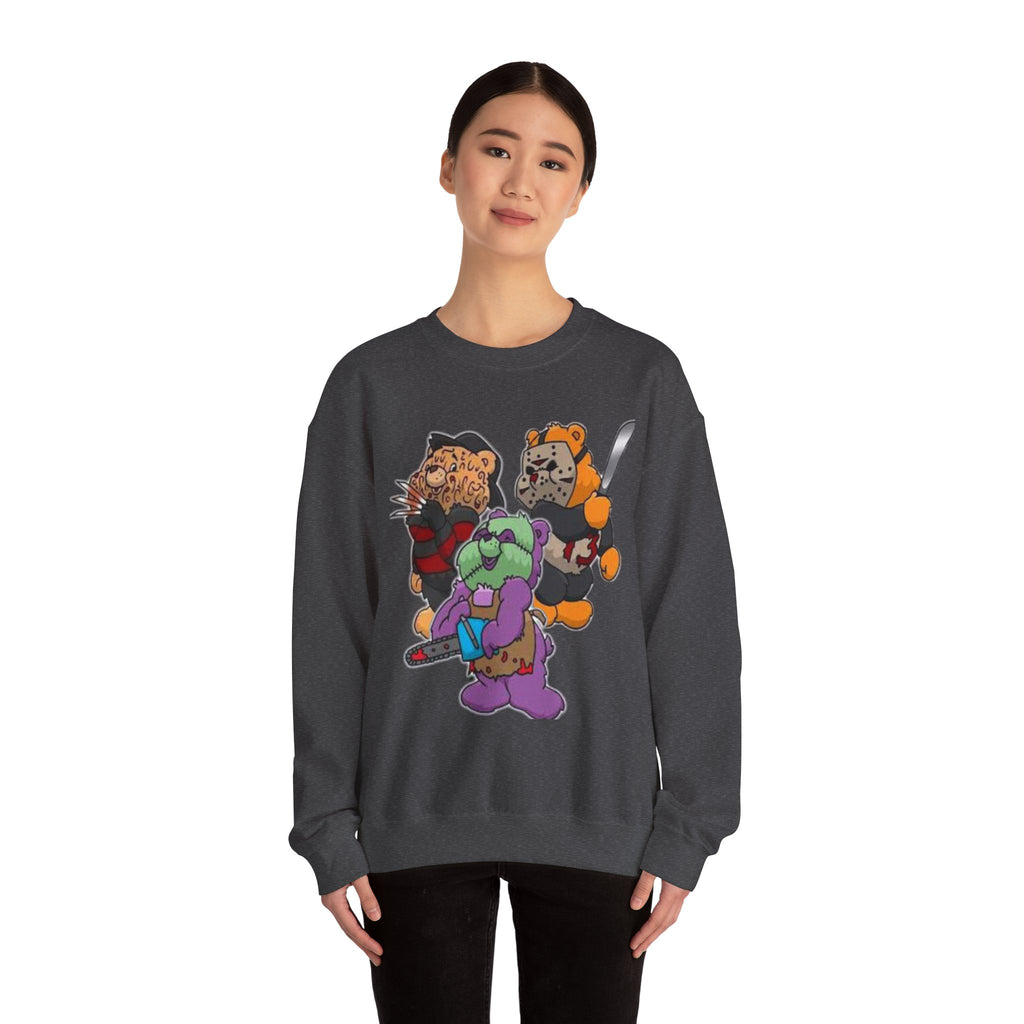 Scare bears Crewneck Sweatshirt, Fun Casualwear, Fall Fashion, Gift for Horror Fans, Cozy and Unique