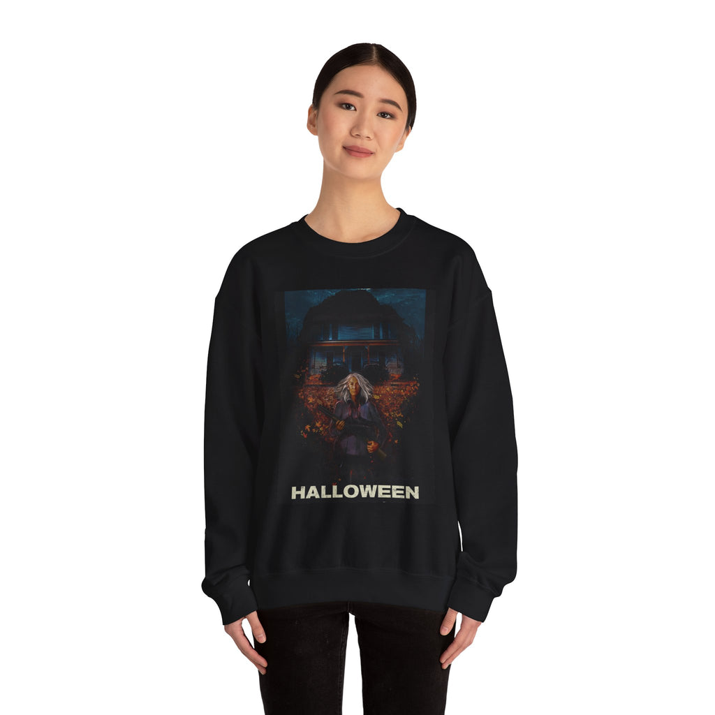 Halloween Crewneck Sweatshirt - Unisex Heavy Blend, Spooky Apparel, Cozy Halloween Outfit, October Festive Wear, Witchy Vibes