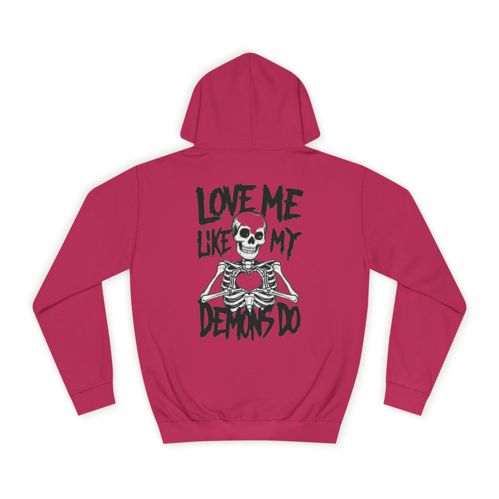 Unisex Skull Art College Hoodie, Casual Halloween Sweatshirt, College Student Gift, Graphic Hoodie for Men and Women, Trendy Layering Wear
