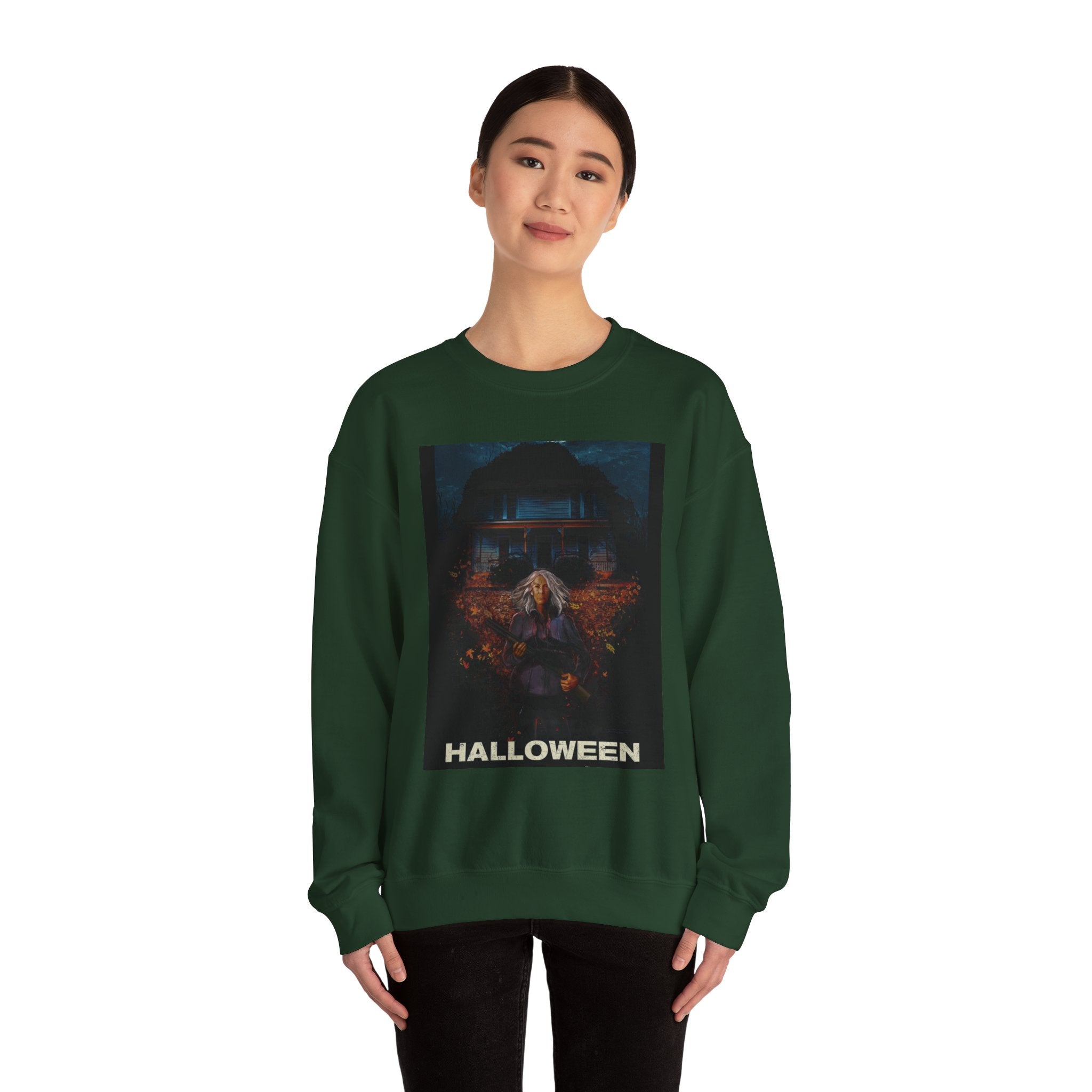 Halloween Crewneck Sweatshirt - Unisex Heavy Blend, Spooky Apparel, Cozy Halloween Outfit, October Festive Wear, Witchy Vibes