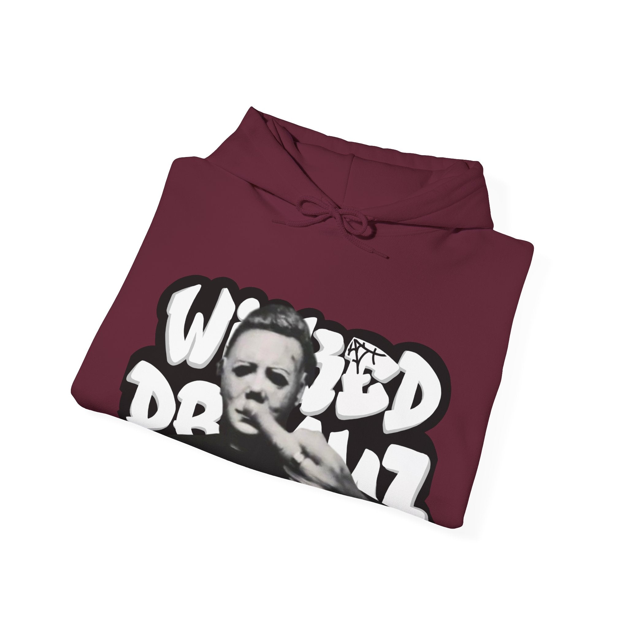 Wicked Dreamz Myers Hoodie, Unisex Heavy Blend Sweatshirt, Streetwear Sweatshirt, Cool Graphic Hoodie, Unique Gift for Music Lovers